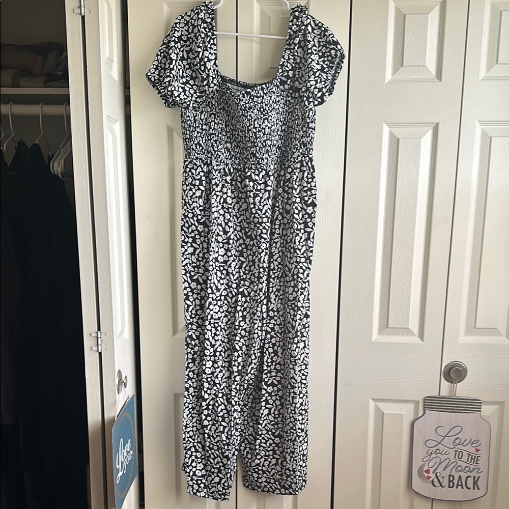 Stylish Black and White Jumpsuit